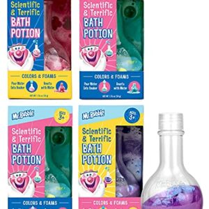 Mr. Bubble Kids Bath Bomb Potions - Colorful Fizzy Fun - Cool Foam and Bubble Science Beaker for The Bath (Pack of 4)