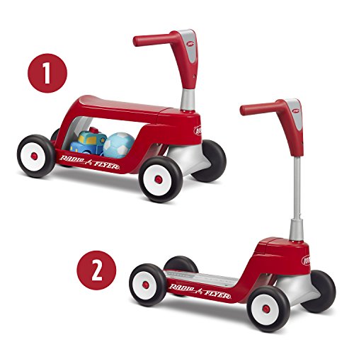 Radio Flyer Scoot 2 Scooter, Toddler Scooter or Ride on, Ages 1-4,Red