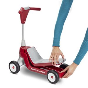 Radio Flyer Scoot 2 Scooter, Toddler Scooter or Ride on, Ages 1-4,Red