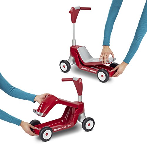 Radio Flyer Scoot 2 Scooter, Toddler Scooter or Ride on, Ages 1-4,Red