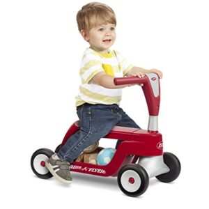 Radio Flyer Scoot 2 Scooter, Toddler Scooter or Ride on, Ages 1-4,Red