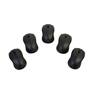 staples 2454318 44900 wireless optical mouse black 5/pack