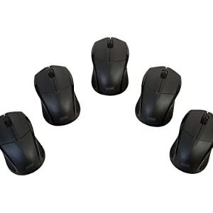 STAPLES 2454318 44900 Wireless Optical Mouse Black 5/Pack