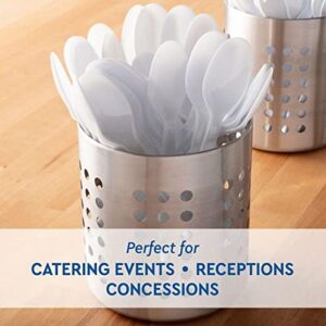 Member''s Mark Heavyweight White Plastic disposable (Spoons , Forks ,Knives) Great for home, office and picnics (Spoons)