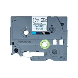 brother tzemq531 tz standard adhesive laminated labeling tape, 1/2-inch w, pastel blue