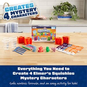 Elmer’s Squishies Kids’ Activity Kit, DIY Squishy Toy Kit Creates 4 Mystery Characters, 24 Piece Kit