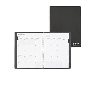 2023 staples 8-inch x 11-inch monthly planner, black (tr52184-23)
