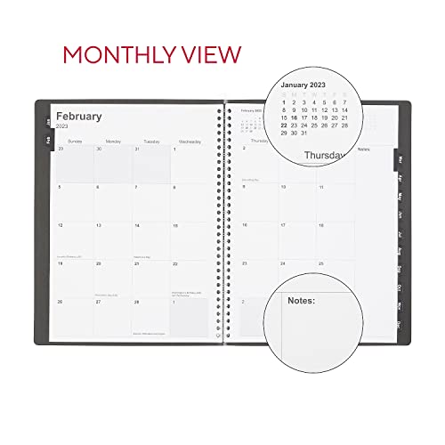 2023 Staples 8-Inch X 11-Inch Monthly Planner, Black (Tr52184-23)