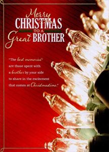 designer greetings light bulb photo closeup : the best memories brother christmas card