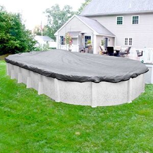 Robelle 401833 Dura-Guard Mesh Winter Pool Cover for Oval Above Ground Swimming Pools, 18 x 33-ft. Oval Pool