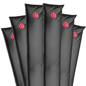 robelle 3804-blk-06bx deluxe 16g. single-chamber 4-foot winter water tube for swimming pool covers, 6-pack, black