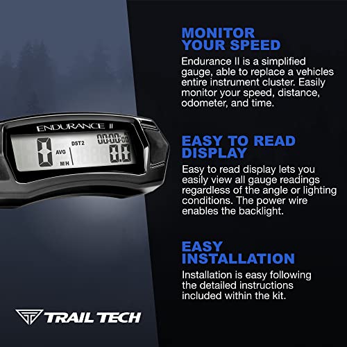 Trail Tech 202-112 Endurance II Digital Gauge Speedometer Kit