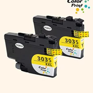LC3035XXL ColorPrint Compatible Ink Cartridge Replacement for Brother LC3035 LC3033 LC-3035 XXL LC3033XXL Work with MFC-J995DW MFC-J995DWXL MFC-J815DW MFC-J805DWXL MFC-J805DW Printer (2-Pack,Yellow)