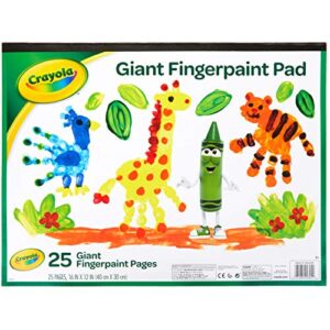crayola giant fingerpaint paper, 25 pages, 16″ x 12″ (99-3405) , white
