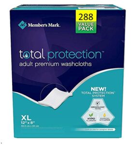 member’s mark adult premium disposable washcloth value pack 288 count, 1 pack, blue
