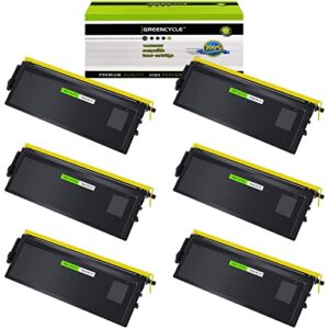 greencycle tn460 tn-460 toner cartridge replacement compatible for brother intellifax 4100 4100e 5750 5750e mfc-1260 mfc-9870 mfc-9700 mfc-2500 dcp-1400 dcp-1200 series printer (black, 6 pack)