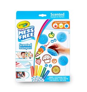 crayola color wonder scented markers & stamps set, mess free coloring for toddlers, gifts for kids 3+