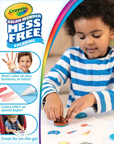 Crayola Color Wonder Scented Markers & Stamps Set, Mess Free Coloring for Toddlers, Gifts for Kids 3+