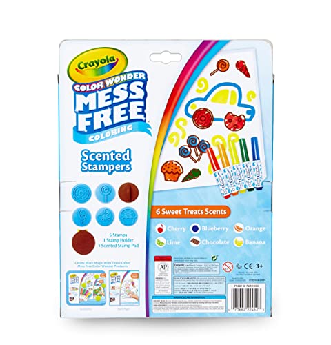 Crayola Color Wonder Scented Markers & Stamps Set, Mess Free Coloring for Toddlers, Gifts for Kids 3+