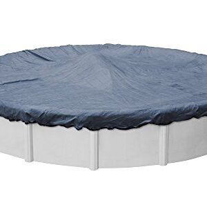 Robelle 4224-4 Premium-Mesh XL Blue Mesh Winter Pool Cover for Round Above Ground Swimming Pools, 24-ft. Round Pool