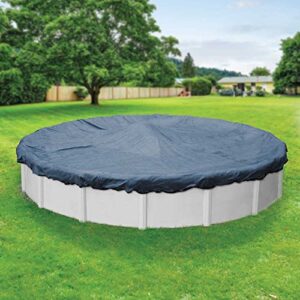 Robelle 4224-4 Premium-Mesh XL Blue Mesh Winter Pool Cover for Round Above Ground Swimming Pools, 24-ft. Round Pool