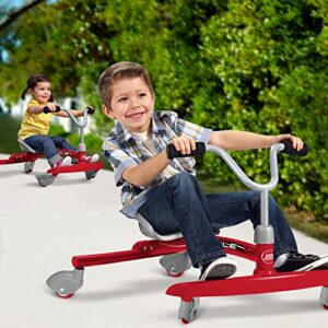 Radio Flyer Ziggle, Red Kids Wiggle Car, Ride On Toy For Ages 3-8