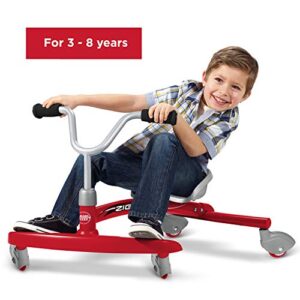 Radio Flyer Ziggle, Red Kids Wiggle Car, Ride On Toy For Ages 3-8
