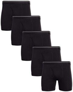 members mark underwear – stretch boxer briefs (5 pack), size large, black