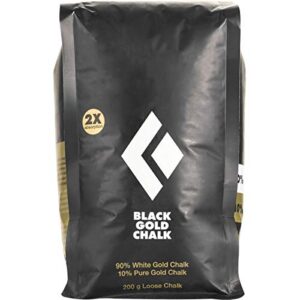 black diamond black gold loose chalk for rock climbing and grip, 300g