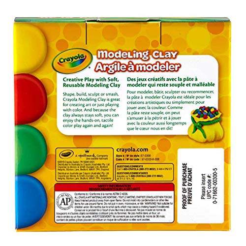 Crayola Modeling Clay, 4 Classic Colors (16 oz), Art and School Supplies for Kids, Gifts for Boys & Girls