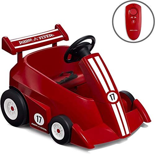 Radio Flyer Grow With Me Racer, Kids Battery Powered and Remote Control Ride On Toy, Red Toddler Ride On Toy For Ages 1.5-4 Years