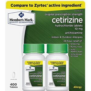 member’s mark cetirizine hydrochloride 10mg antihistamine 400 tablets – formerly known as simply right