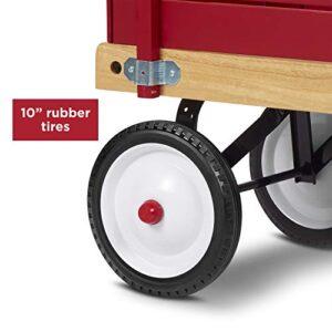 Radio Flyer Town and Country Wagon, Wooden Red Wagon