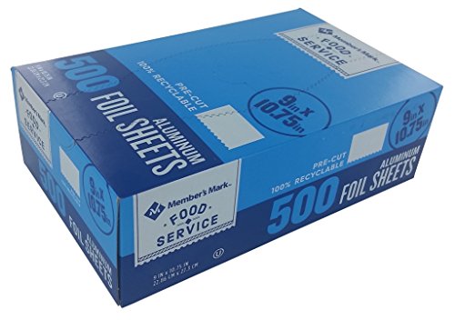 An Item of Member's Mark Foil Sheets, 9" x 10.75" (500 ct.) - Pack of 1 - Bulk Disc