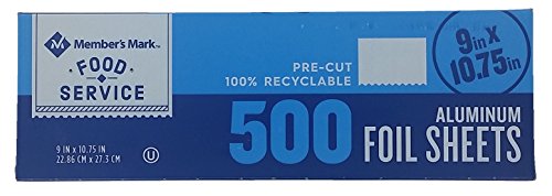 An Item of Member's Mark Foil Sheets, 9" x 10.75" (500 ct.) - Pack of 1 - Bulk Disc