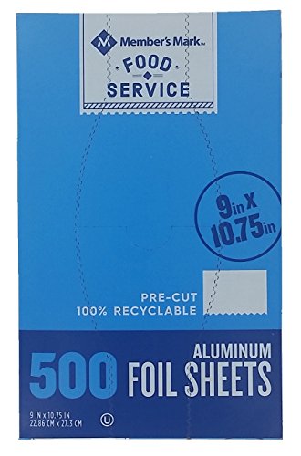 An Item of Member's Mark Foil Sheets, 9" x 10.75" (500 ct.) - Pack of 1 - Bulk Disc