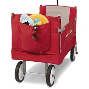 Radio Flyer 3-In-1 EZ Folding, Outdoor Collapsible Wagon for Kids & Cargo, Red Folding Wagon