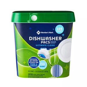 member’s mark auto dishwasher pacs, ultimate clean (105 count)
