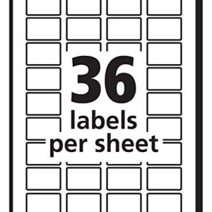 Avery Self-Adhesive Removable Labels, 1/2" x 3/4", White, 6000 Labels (6-Pack 5418)