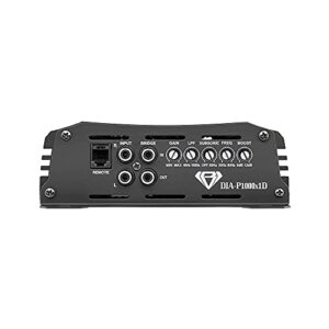 Black Diamond DIA-P1000X1D Car Audio Amplifier Class D 1-Channel Monoblock Amp 1000 Watts Rms Remote Level Control Included