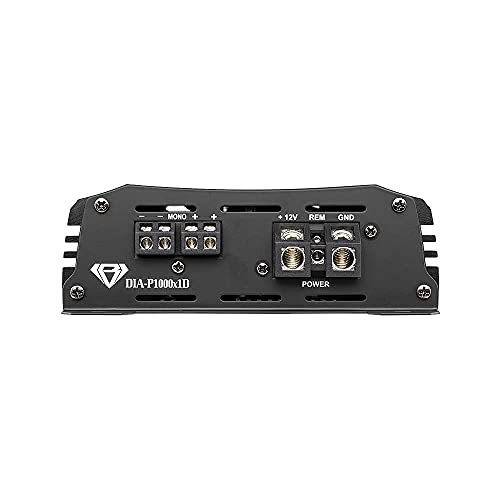 Black Diamond DIA-P1000X1D Car Audio Amplifier Class D 1-Channel Monoblock Amp 1000 Watts Rms Remote Level Control Included