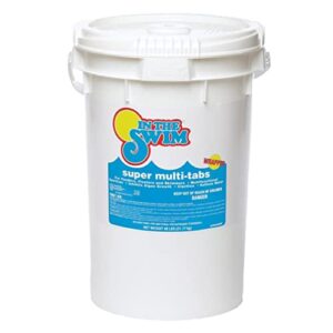 in the swim 3 inch 5-in-1 super multi-tabs chlorine tablets for sanitizing pools – 48 pounds