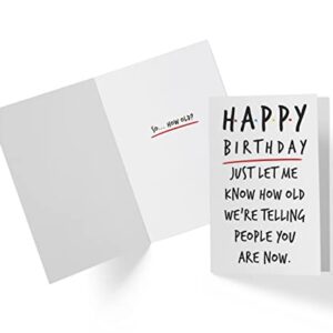 Funny Birthday Card For Men and Women, Single Large 5.5 x 8.5 Happy Birthday Card For Him Or Her, Birthday Card For Husband, Birthday Card For Brother - Birthday Card For Sister, Birthday Card For Son, Nephew, Niece - Karto - You Are Now Happy