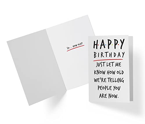 Funny Birthday Card For Men and Women, Single Large 5.5 x 8.5 Happy Birthday Card For Him Or Her, Birthday Card For Husband, Birthday Card For Brother - Birthday Card For Sister, Birthday Card For Son, Nephew, Niece - Karto - You Are Now Happy