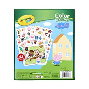 Crayola Peppa Pig Coloring Pages and Stickers, Gift for Kids, Ages 3, 4, 5, 6