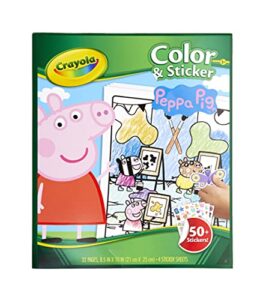 crayola peppa pig coloring pages and stickers, gift for kids, ages 3, 4, 5, 6