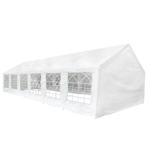 vidaxl party tent heavy duty with windows side walls outdoor patio garden pop up gazebo canopy white 39.4′ x 19.7′