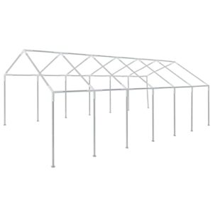 vidaXL Party Tent Heavy Duty with Windows Side Walls Outdoor Patio Garden Pop Up Gazebo Canopy White 39.4' x 19.7'