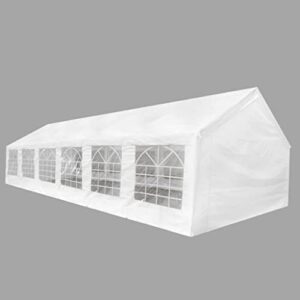 vidaXL Party Tent Heavy Duty with Windows Side Walls Outdoor Patio Garden Pop Up Gazebo Canopy White 39.4' x 19.7'