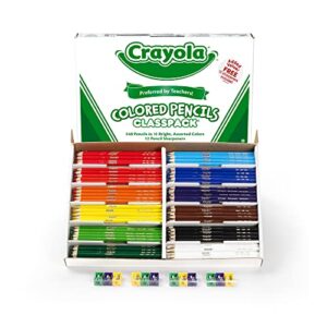 crayola colored pencils classpack, 240 count, bulk classroom supplies for teachers, 12 assorted colors